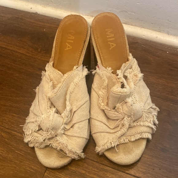 Canvas bow chunky heels - Picture 2 of 3